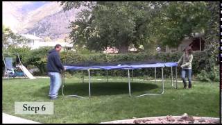 Skywalker Trampolines 14 ft Round Trampoline Assembly Video [upl. by Nnaeus]