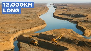 Saudi Arabia Is Building The Worlds Largest Artificial River In The Desert [upl. by Aerdnaeel]