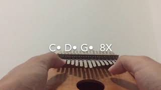 Kimi no NawaSparkle Kalimba Tutorial Lettered Notation [upl. by Debbra]