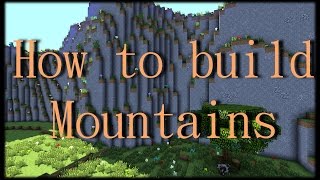 Minecraft How to build Realistic Mountains using World Edit Terraforming by hand fun build tutorial [upl. by Rubma959]