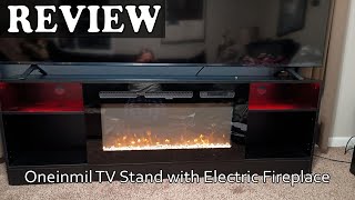 oneinmil Fireplace TV Stand with Electric Fireplace  Installation amp Review [upl. by Danielle]