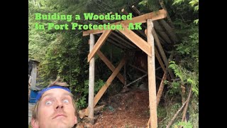 Building a woodshed in Port Protection [upl. by Groscr]