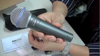 Shure BETA 58A Vocal Microphone Unboxing [upl. by Eolanda]