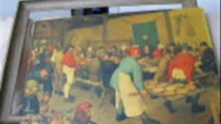 Information needed for this unusual old 1933 Pieter Brueghel The Wedding Feast print [upl. by Martguerita]