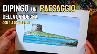 Dipingo un paesaggio della Sardegna con gli acquerelli [upl. by Angeline754]