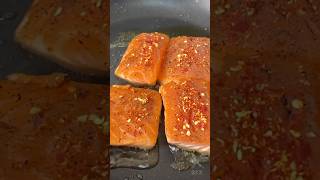 Garlic butter salmon with lemon  shorts  garlic butter salmon  My first time experience  Salmon [upl. by Elatsyrk18]