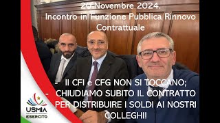 USMIA Esercito Rinnovo Contrattuale incontro del 20 novembre 2024 [upl. by Clayton]