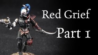 How to paint Red Grief Dark Eldar Wyches Pt 1 [upl. by Annahc]