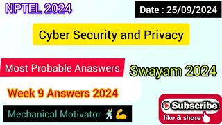 Cyber Security and Privacy WEEK 9 [upl. by Nevear790]