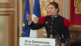 ConcoursEloquence  1er prix pour lélève officier Emma Zimmermann [upl. by Aihsened]