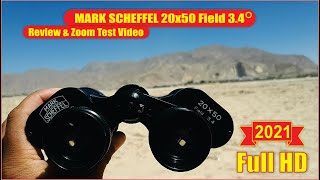 MARK SCHEFFEL Binocular 20x50 Field 34 Review and Zoom Test Video 2021 [upl. by Yuh]