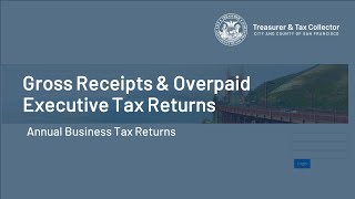 2023 Gross Receipts Tax and Overpaid Executive Tax Returns [upl. by Mieka]