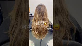 How to fix brassy orange hair to brown hair hairtransformation haircolorist [upl. by Kirrad873]