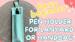 How to sew a lanyard pen holder 10 minute sewing Gift ideas [upl. by Kirkpatrick]