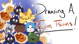 Clouded Moon Warped and other characters as Tsum Tsums quotDrawing a quot [upl. by Stevena]