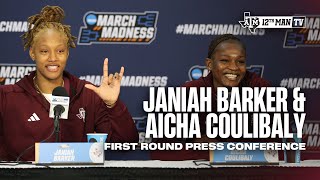 NCAA PreTourney Press Conference Janiah Barker Aicha Coulibaly [upl. by Lind]