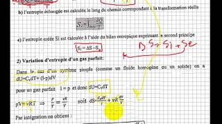 thermodynamique 2 smp s3 darijavariations dentropie [upl. by Esli922]