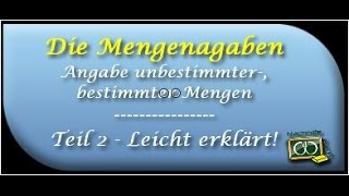 Die Mengenangaben  Französisch  Grammatik  Teil 2 [upl. by Solegnave340]