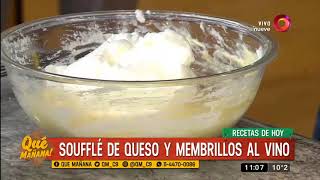 Receta dulce Soufflé de queso y membrillos al vino [upl. by Yenahc906]