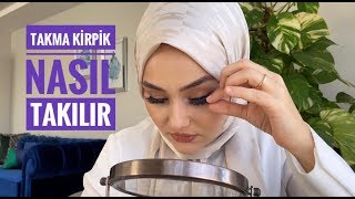 Takma kirpik nasıl takılır [upl. by Sterrett]