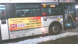 NJ Transit Bus Stuck in Snow March 18 2013 [upl. by Idnac]