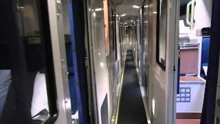 Tour of Amtrak Viewliner sleeping car with Accessible Bedroom Bedroom and Roommettes [upl. by Cates814]