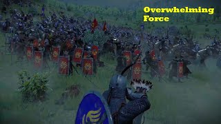 Open Field Battle Vs Outnumbered and Outclassed Vlandians  Overwhelming Force [upl. by Ariahay]