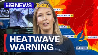 Severe heatwave warning for Melbourne and Adelaide  9 News Australia [upl. by Damick]