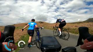 Taking on Hardknott Pass  The 2022 Fred Whitton Ride Power overlay [upl. by Bertine684]