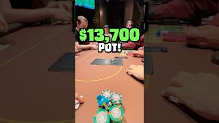 13700 POT with POCKET ACES‼️ poker shorts [upl. by Ttereve]