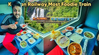 Most Foodie Train Journey Mandovi Express Part 2  Konkan Railway Extreme Monsoon Journey [upl. by Nothgiel]