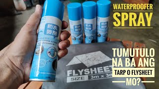 WATERPROOFER SPRAY FOR CAMPING FLYSHEET OR TARP TENT [upl. by Ynna526]