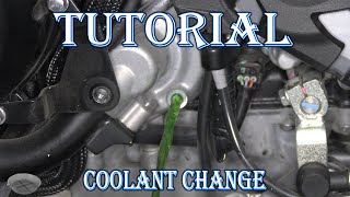 Kawasaki Ninja 1000SX  Coolant Change [upl. by Yanaton]