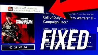 PACK NOT DOWNLOADING CAMPAIGN MODERN WARFARE 3 FIX [upl. by Dami]