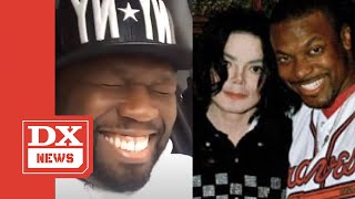 50 Cent Reacts To Michael Jackson Liking “In Da Club” From Chris Tucker’s Joke [upl. by Ynnavoeg]