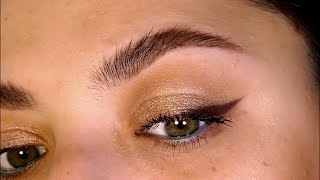 TRUCCO EYELINER MARRONE e MATITA VERDE [upl. by Yelmene]