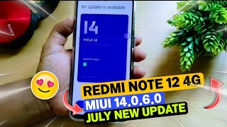 Redmi Note 12 4G Miui 14060 New Update  Redmi Note 12 4G July 2023 New Software Update Features [upl. by Elonore]