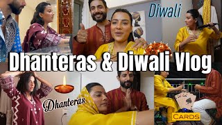 Dhanteras and Diwali 🪔 Vlog  Buying Gold 💍  Pooja 🙏  Cards 🃏  Mishti Traumatised 😭 [upl. by Damarra2]