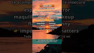 Learn Spanish vocabulary inspired by Corazon Sin Cara by Prince Royce learnspanishwithmusic [upl. by Ahsaekal486]