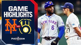 Mets vs Brewers NL Wild Card Game 2 Highlights 10224  MLB Highlights [upl. by Reviere]