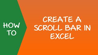 How to Create a Scroll Bar in Excel [upl. by Ayit157]