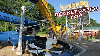 Rocket Rapids POV 4K 60FPS Quassy Newfor2022 ProSlide Water Coaster  NonCopyright [upl. by Meurer393]