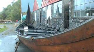 Kvalsundbåten  Replica of the preViking Norse Kvalsund ship [upl. by Akinwahs]