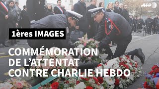 Cinq ans après commémoration de l’attentat contre Charlie Hebdo  AFP Images [upl. by Noelopan114]