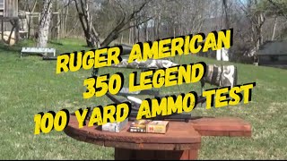 Ruger American 350 Legend 100 yard test [upl. by Diad]