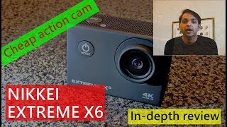 Nikkei Extreme X6 Indepth review cheap action cam under €100 Timecoded [upl. by Japeth]