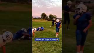 Duck Duck Goose football drill 🤯🏈 shorts [upl. by Adnauqal]