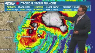 Team Coverage Tracking Tropical Storm Francine nearing southeast Louisiana Heres the latest [upl. by Nare]