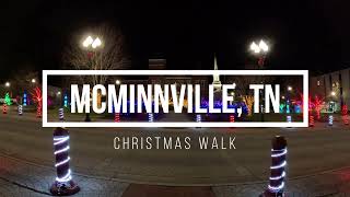 McMinnville TN Christmas Walking Tour 4K [upl. by Anialed]