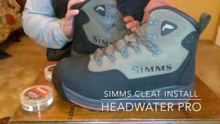 Simms Cleat install  Headwaters Pro boot [upl. by Brooke]